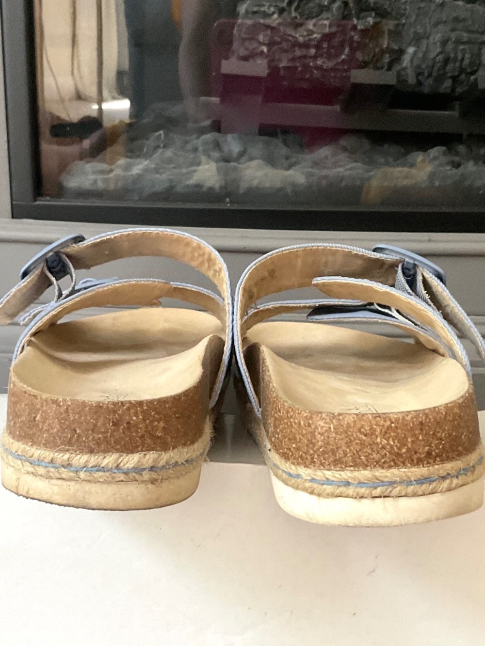 BLUE BJORNDAL KAI DOUBLE BUCKLE COMFORT ADJUSTABLE SANDAL SZ 9M - Picture 8 of 10